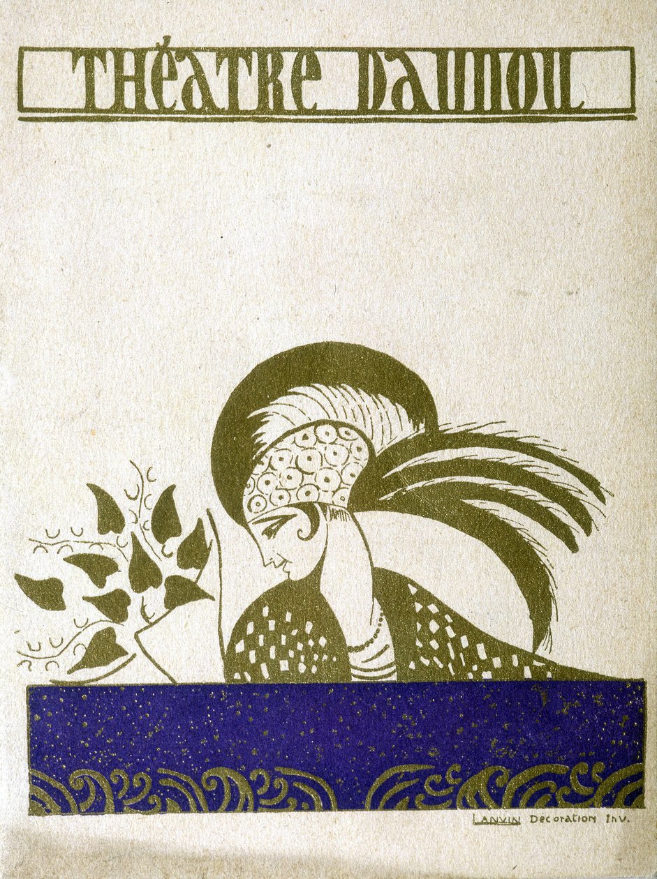 Programma del teatro Daunou a Parigi da Jeanne Lanvin