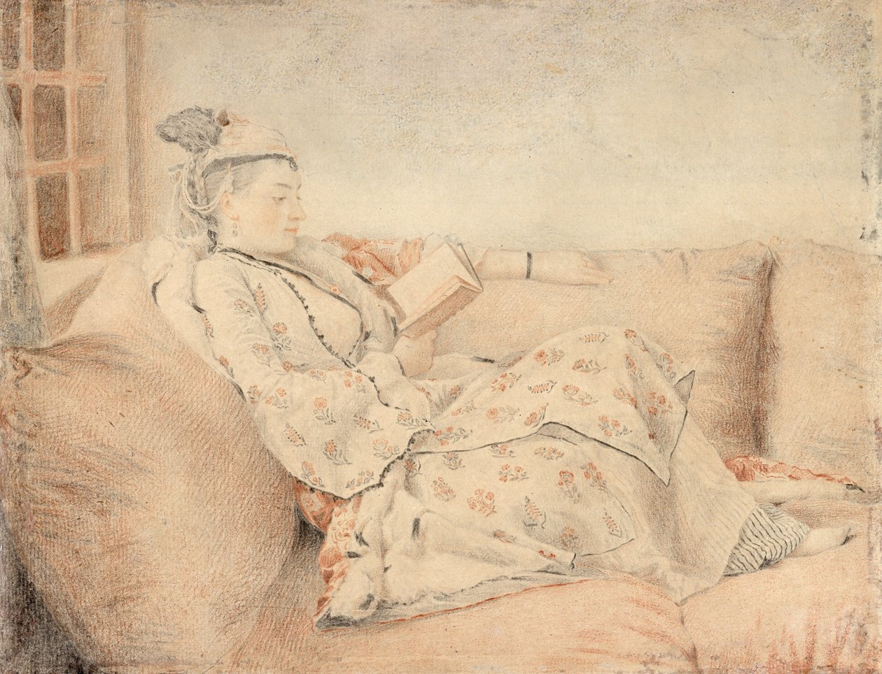 Signora in Abito Turco, che Legge da Jean Étienne Liotard