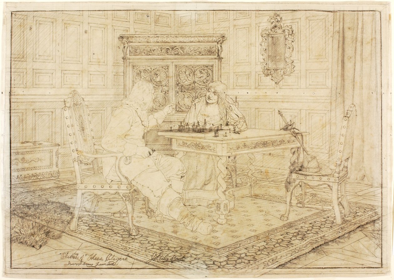 Schizzo di "Giocatori di scacchi" da Jefferson David Chalfant