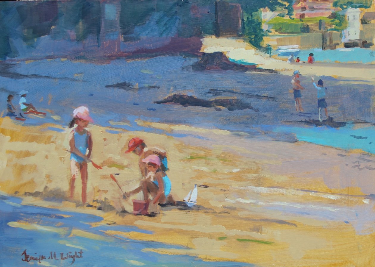 Spiaggia di Salcombe, bambini da Jennifer Wright