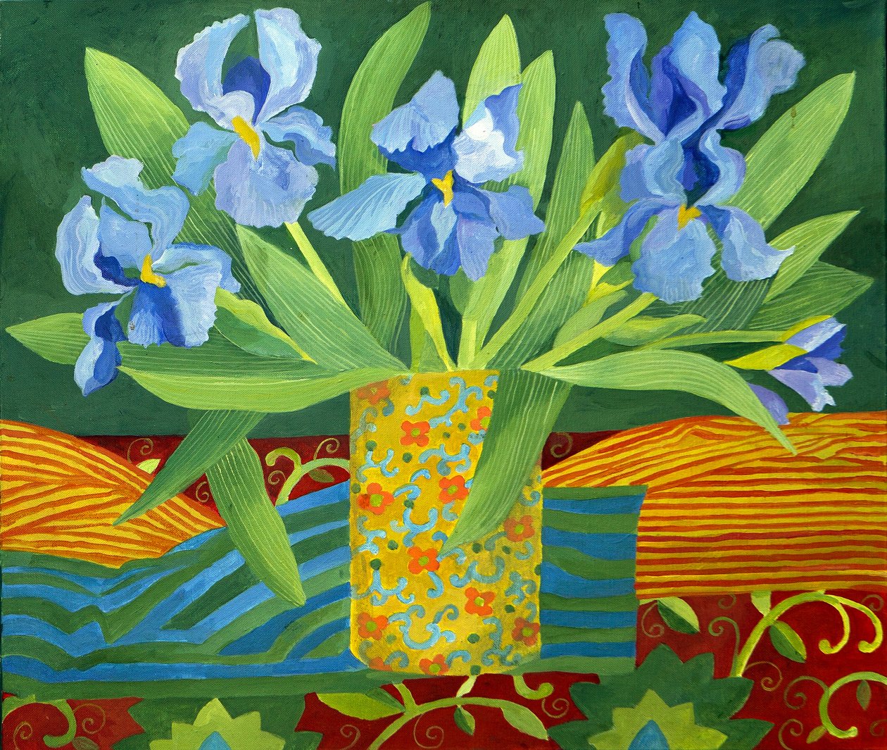 Iris, 2014 (acrilico su tela) da Jennifer Abbott