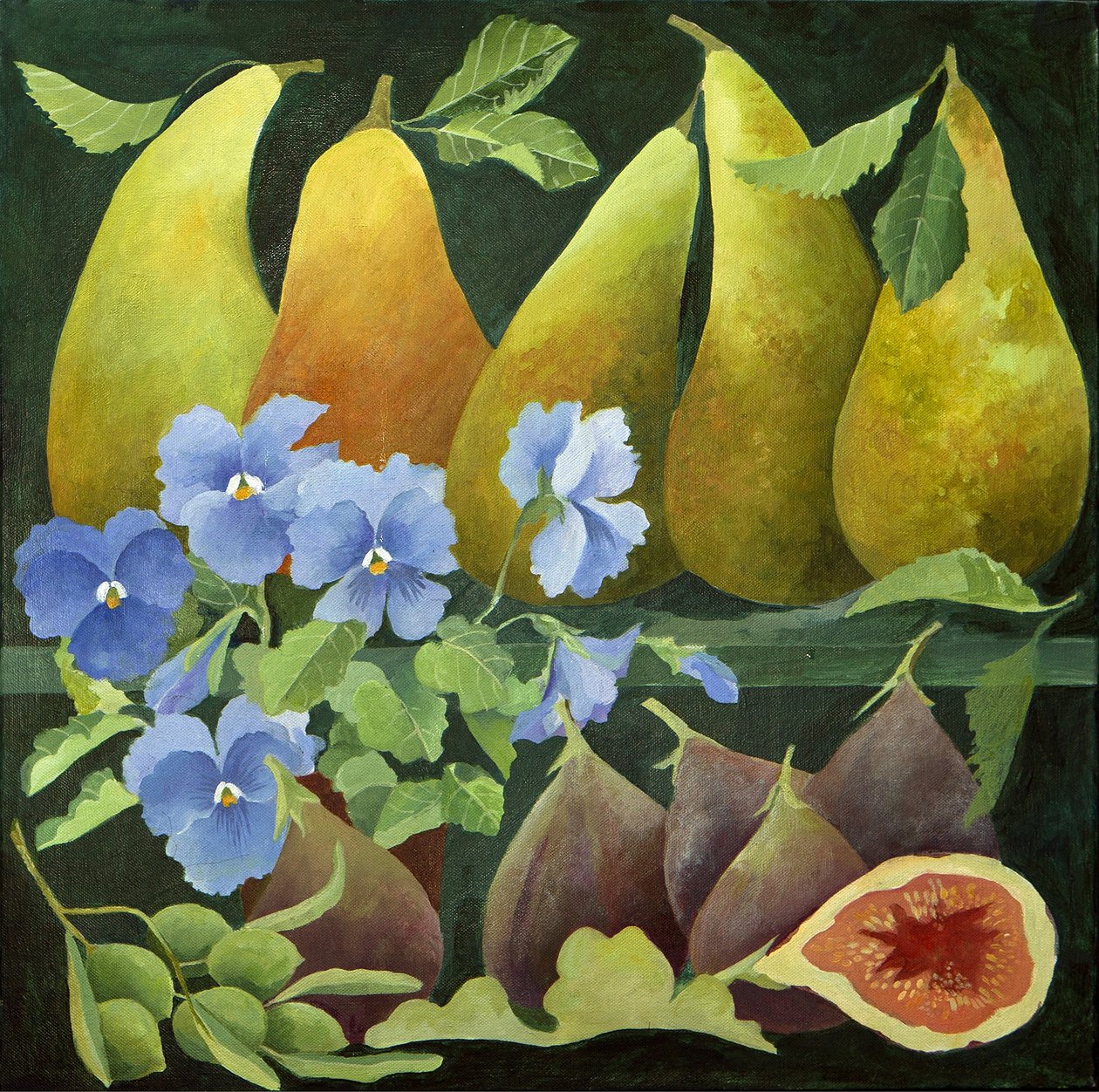 Frutta mista, 2013 (acrilico su tela) da Jennifer Abbott