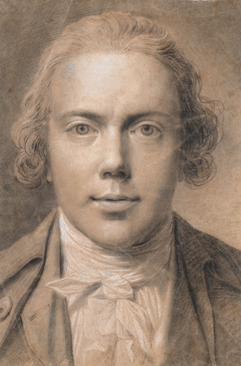 Autoritratto, busto frontale da Jens Juel