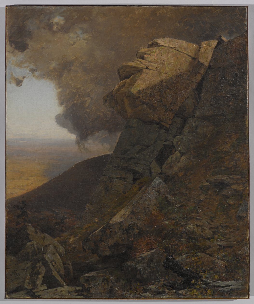 Una scogliera nei Kaatskills, c.1863 da Jervis McEntee