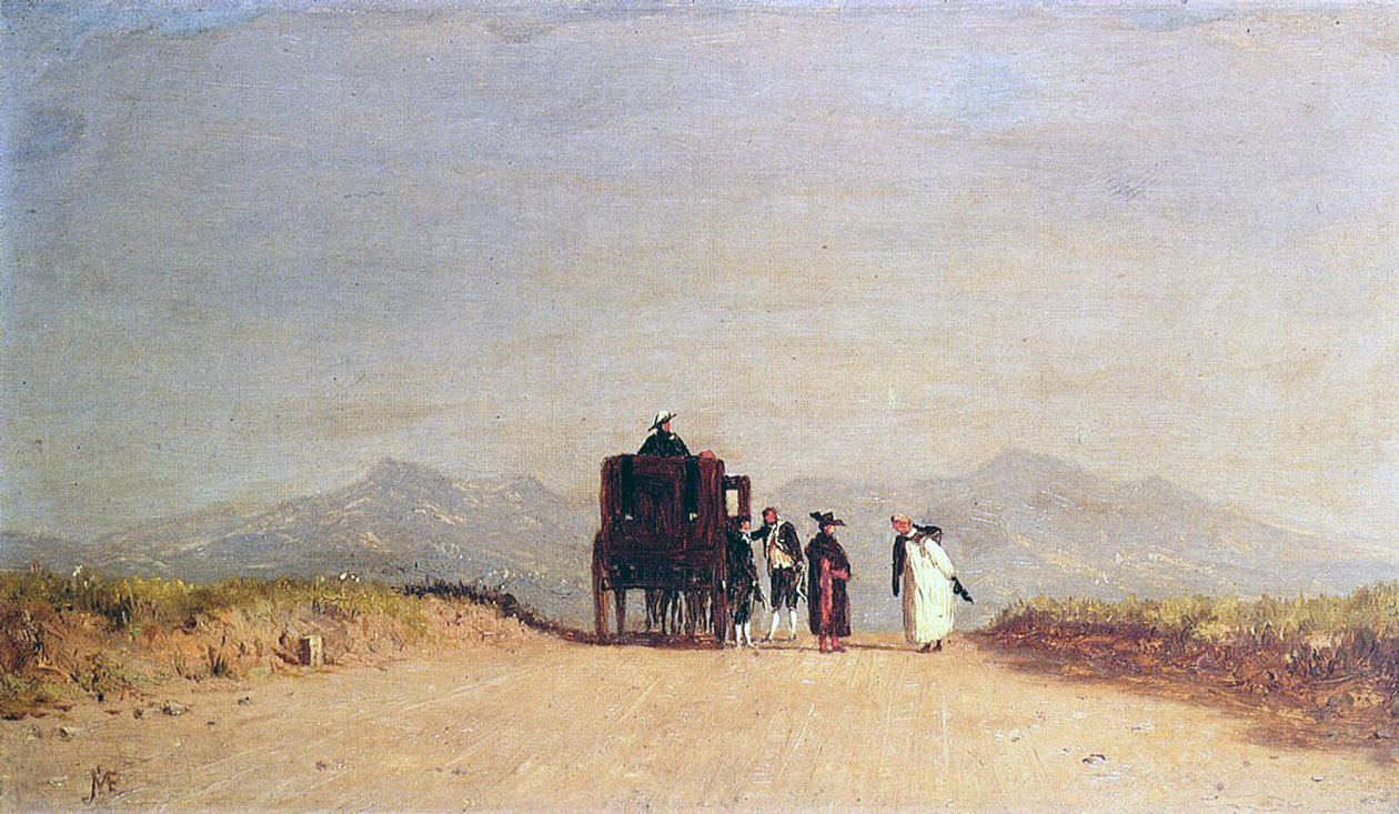 Sosta dei viaggiatori nella Campagna Romana, c.1868 da Jervis McEntee