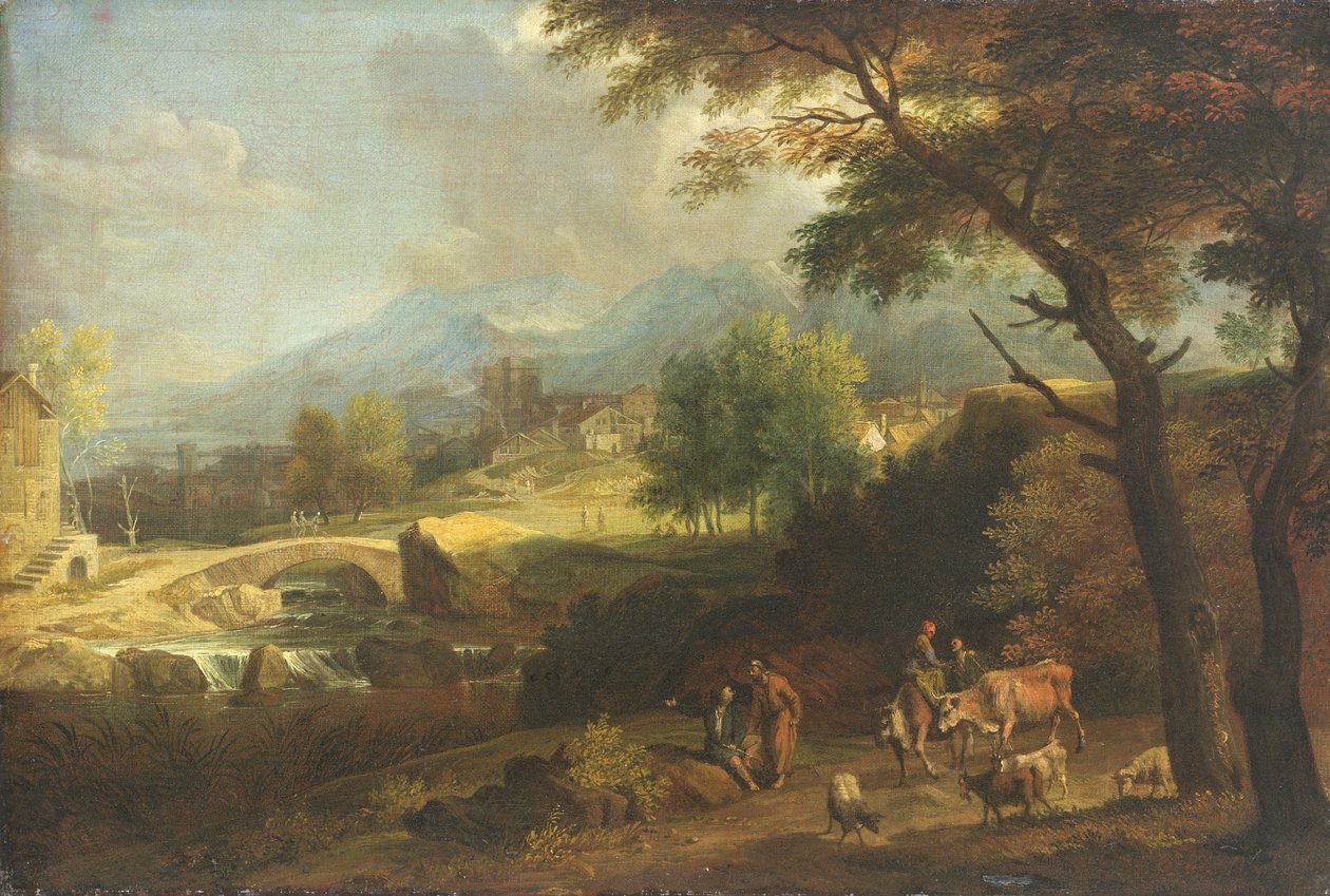 Pastori in un paesaggio da Joachim Franz Beich