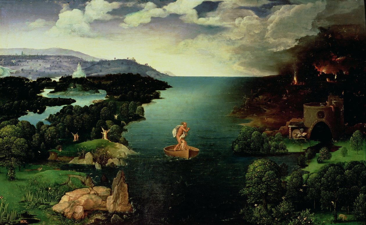 Caronte che attraversa il fiume Stige, 1515-24 da Joachim Patinir