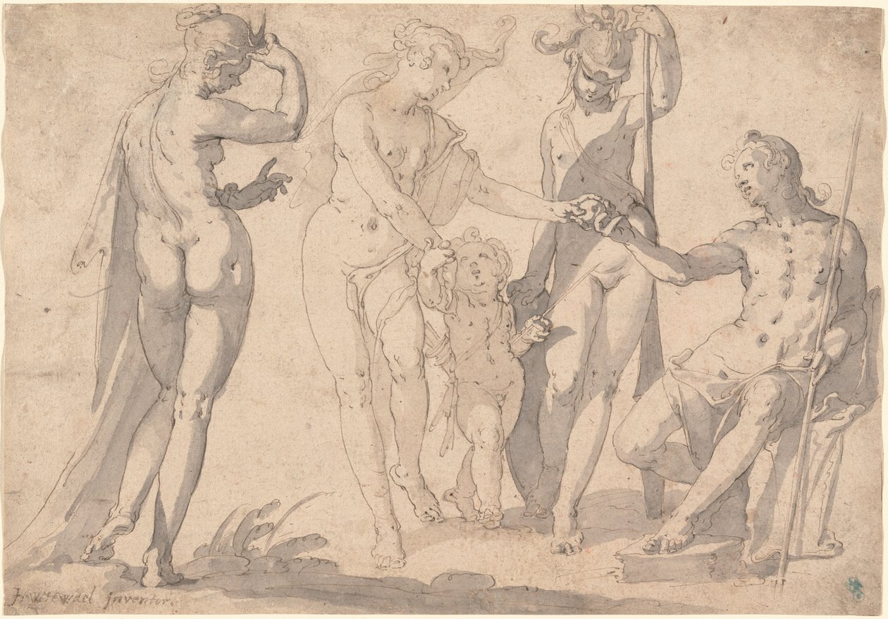 Il giudizio di Paride da Joachim Wtewael or Utewael