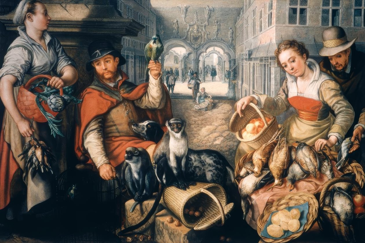 Venditore di animali esotici da Joachim Beuckelaer