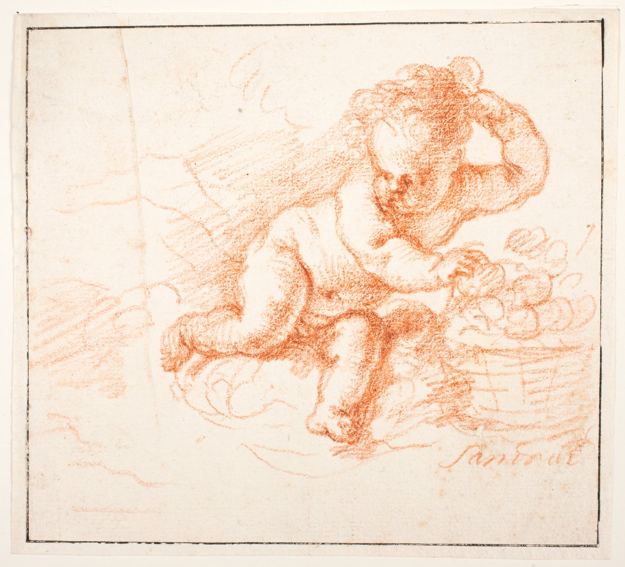Putti che raccolgono frutta da Joachim von Sandrart