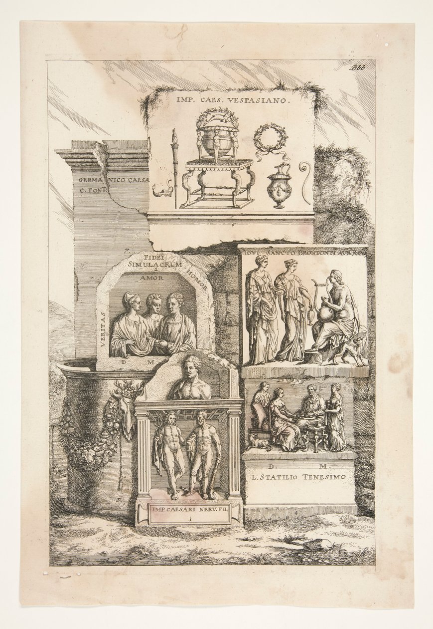 Rilievi romani con iscrizioni da Joachim von Sandrart