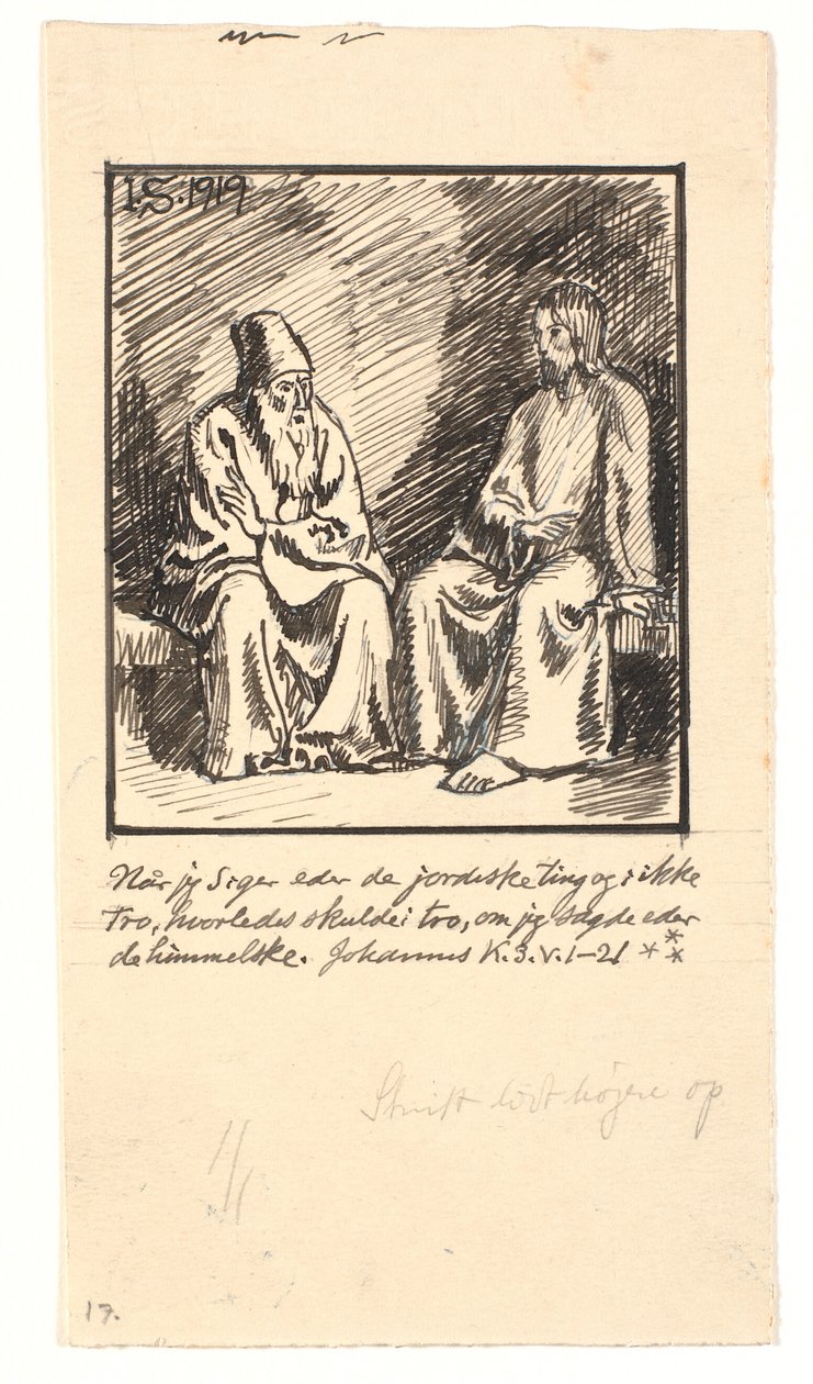 Cristo e Nicodemo da Joakim Frederik Skovgaard