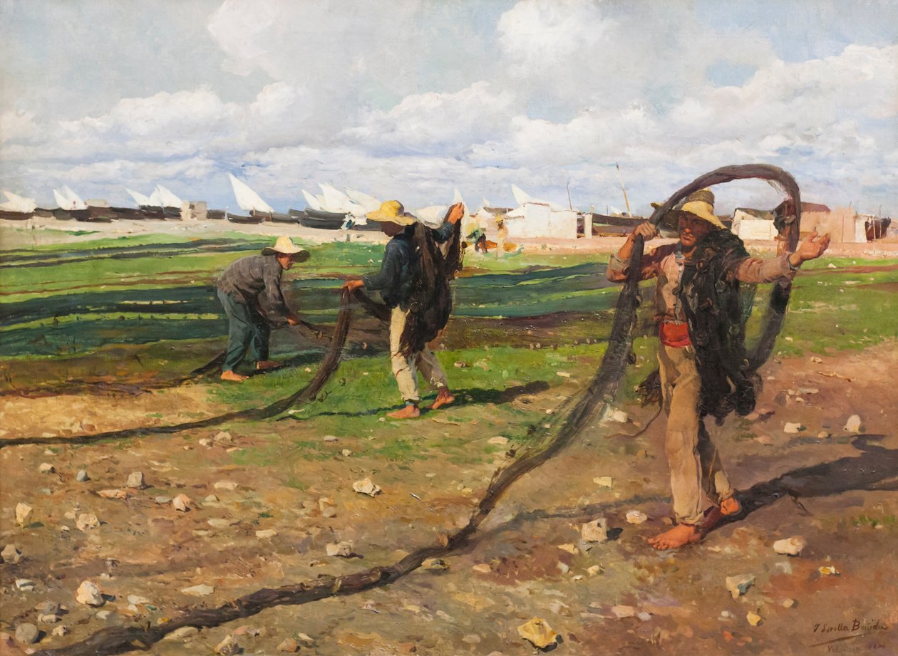 Tirando le reti da pesca da Joaquin Sorolla y Bastida
