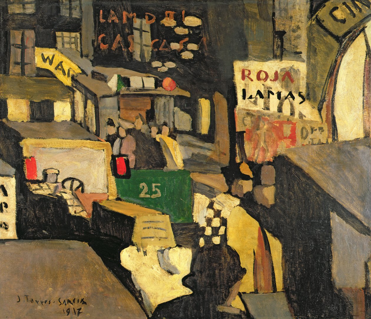 Scena di strada a Barcellona da Joaquin Torres Garcia
