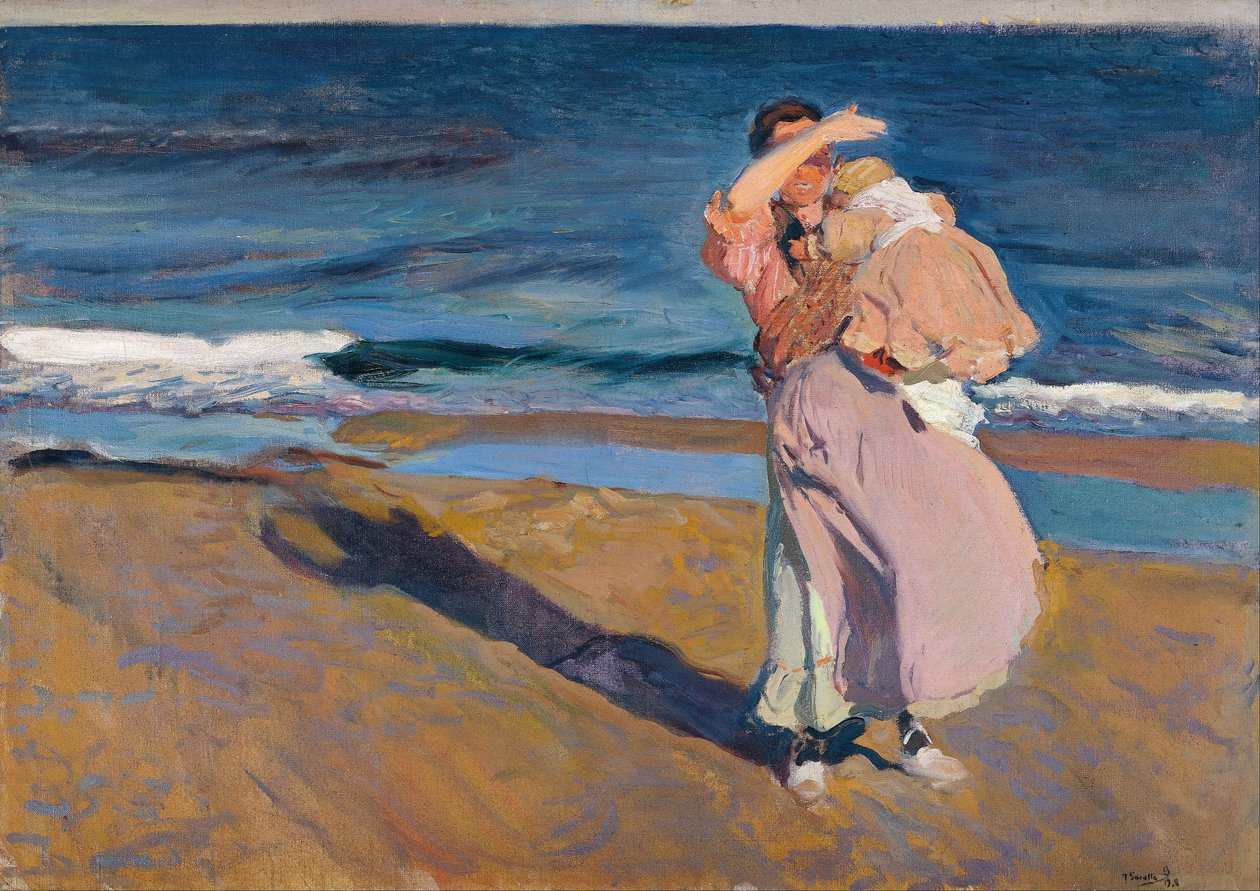 Pescatrice con suo figlio da Joaquín Sorolla