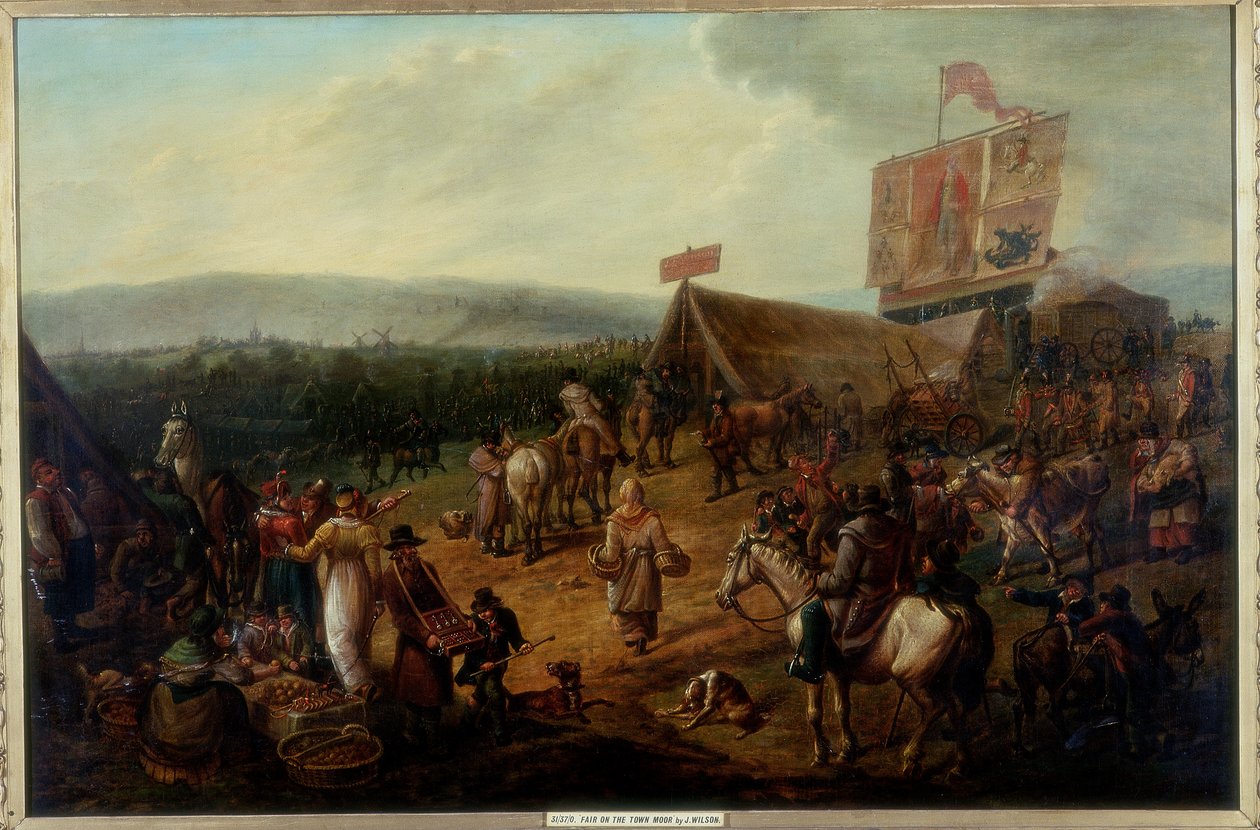 Fiera sul Town Moor, Newcastle, c.1810 da Jock Wilson