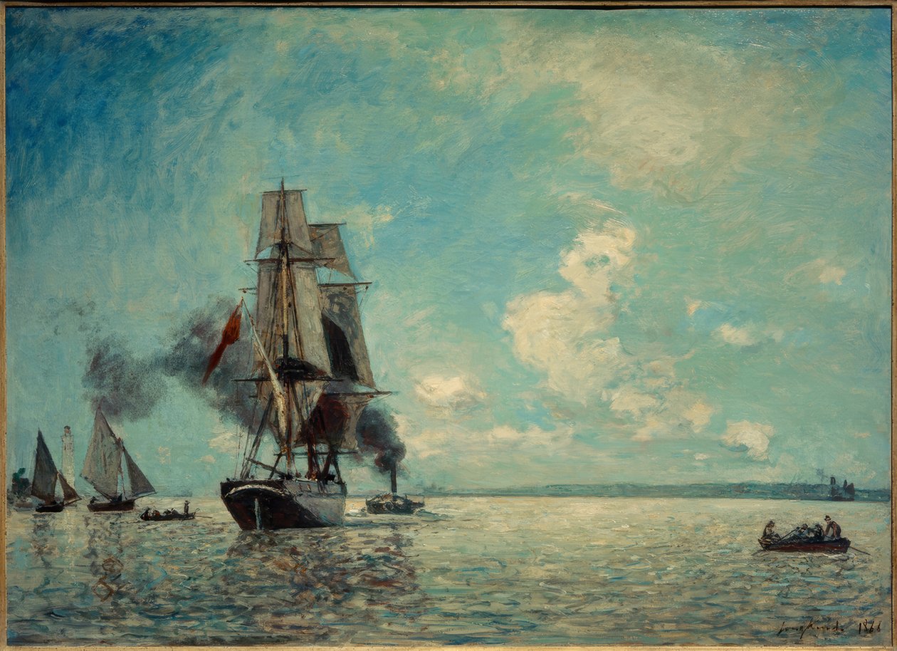 Il porto di Honfleur da Johan Barthold Jongkind