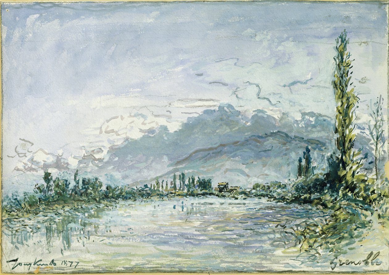 Il fiume Isère a Grenoble, 1877 da Johan Barthold Jongkind