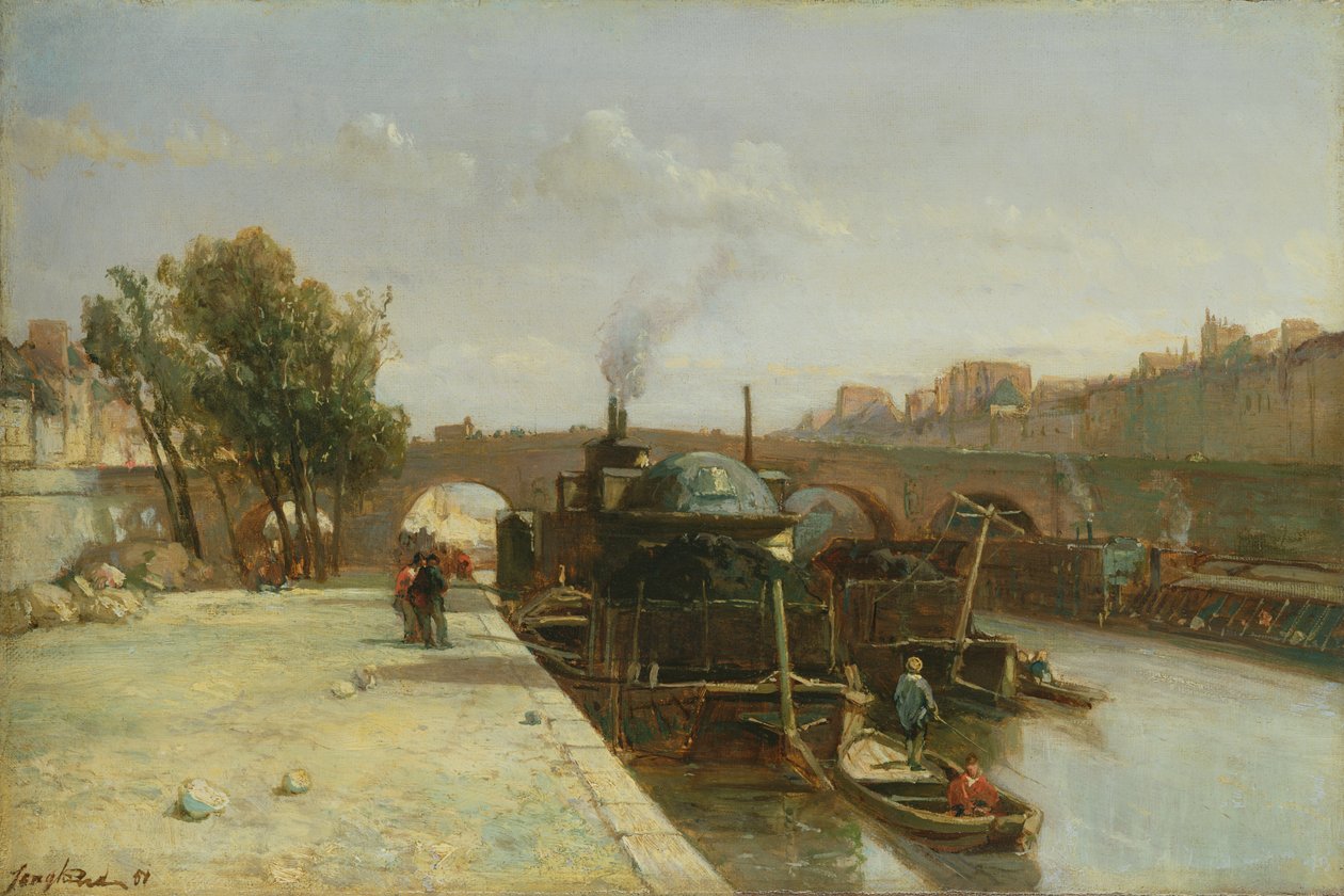 La Senna a Pont Marie, Parigi, 1851 da Johan Barthold Jongkind