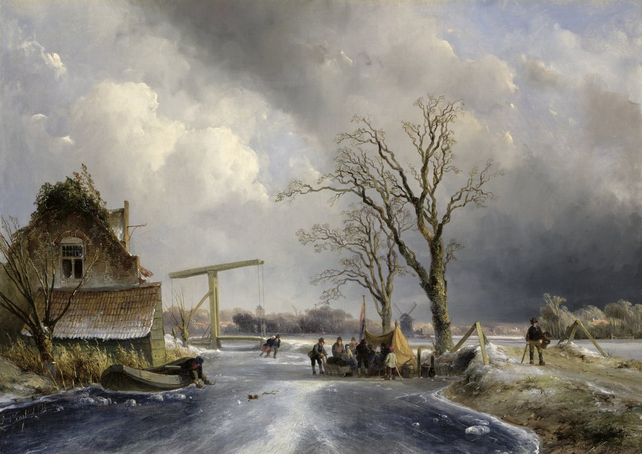 Scena invernale, 1846 da Johan Barthold Jongkind