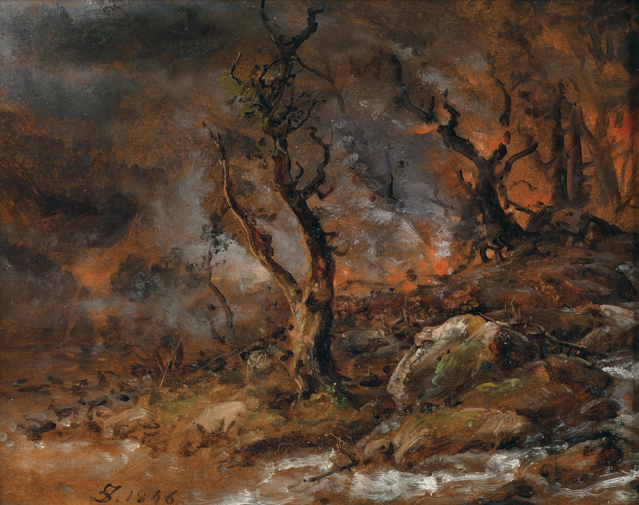 Incendio forestale da Johan Christian Dahl