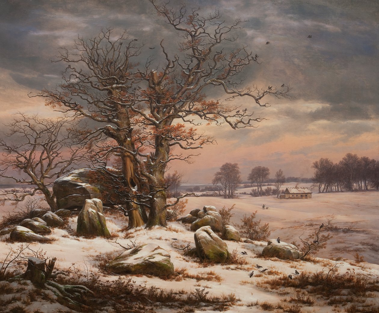 Paesaggio Invernale a Vordingborg da Johan Christian Dahl