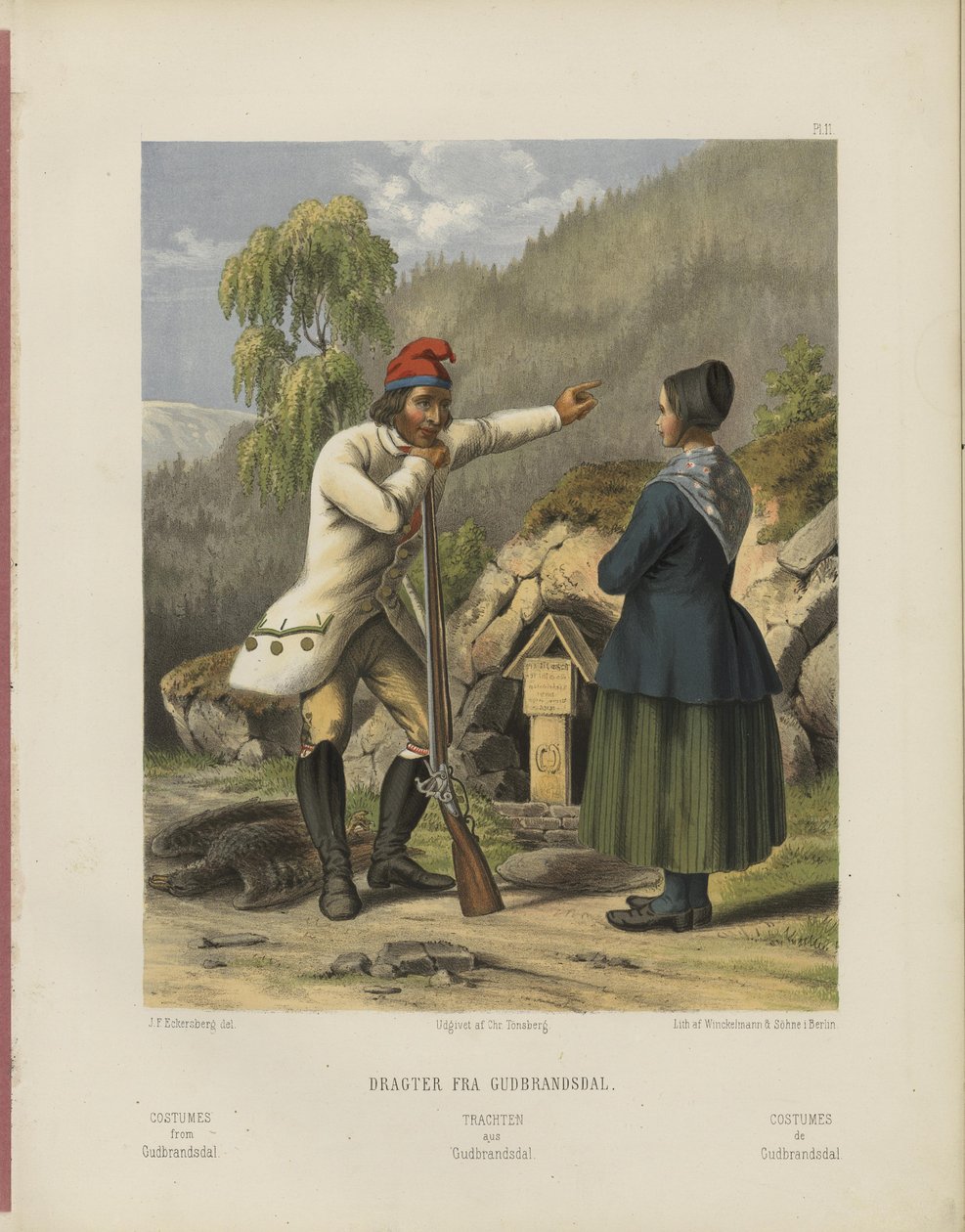 Costumi nazionali norvegesi selezionati da Johan Fredrik Eckersberg