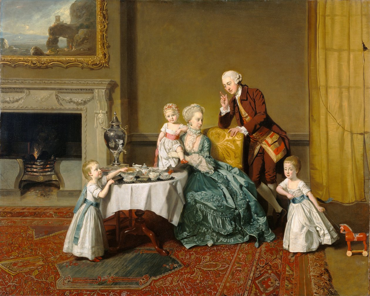 John, Quattordicesimo Lord Willoughby de Broke, e la Sua Famiglia da Johan Joseph Zoffany