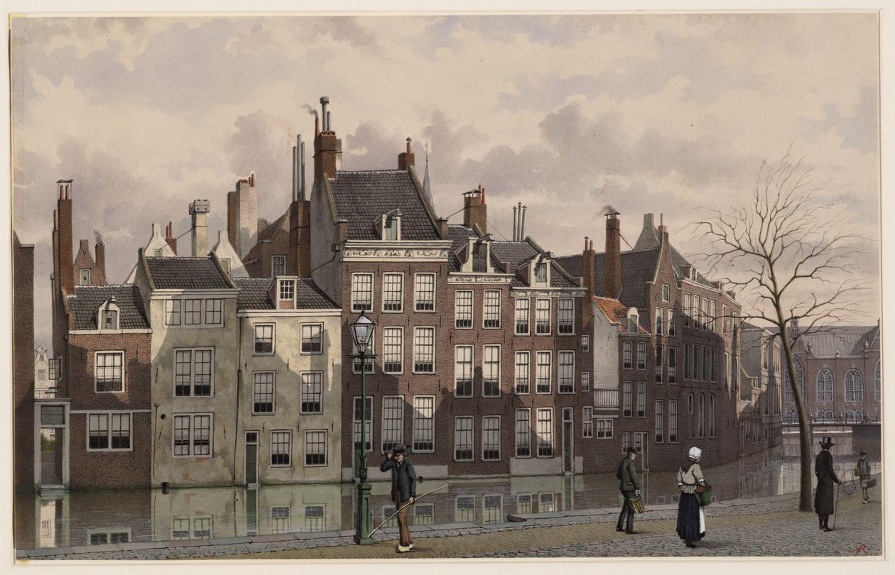 Nieuwezijdsvoorburgwal. Disegno. Amsterdam, Archivio della città di Amsterdam da Johan Rieke