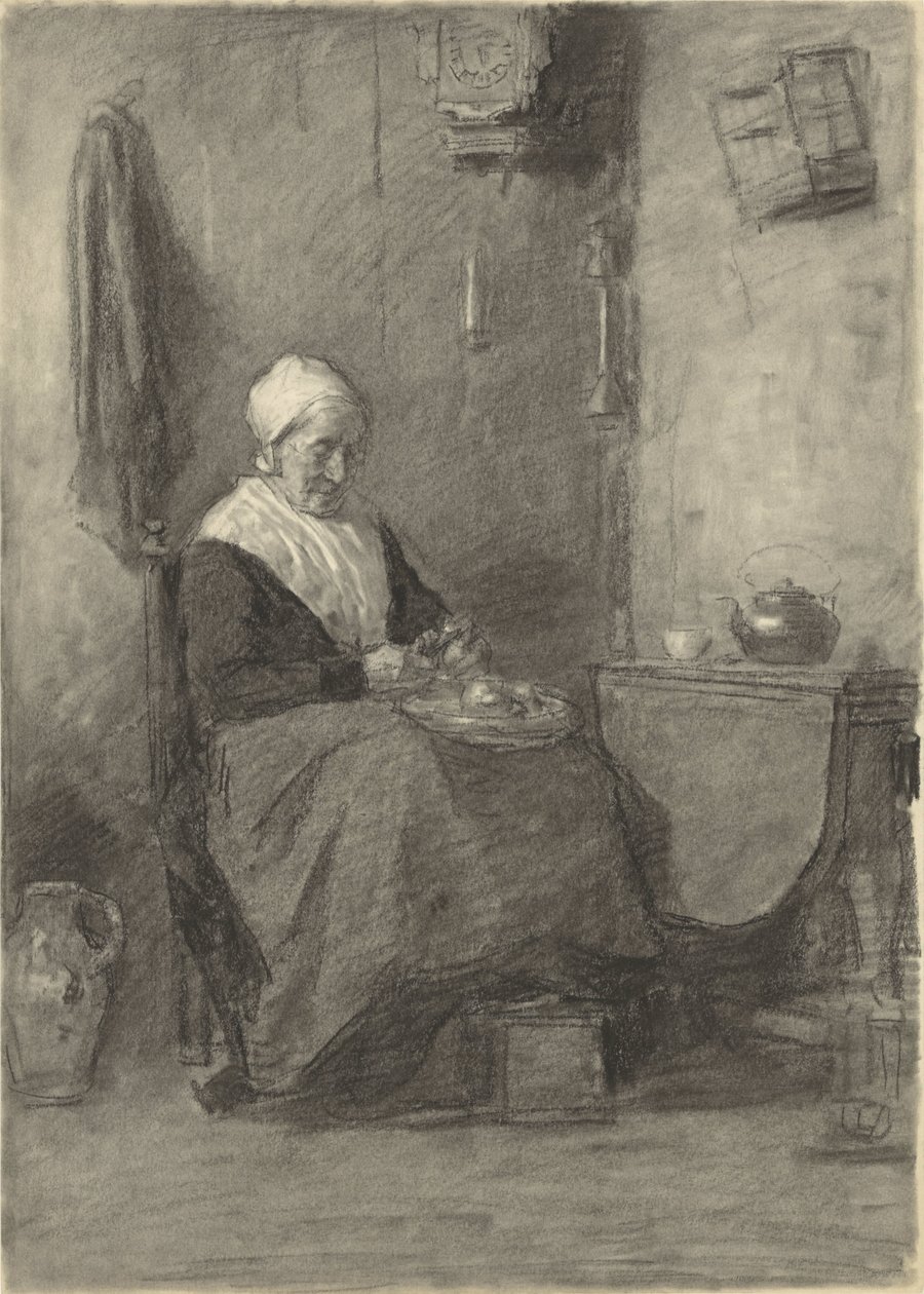 Contadina in interni da Johan Antonie de Jonge