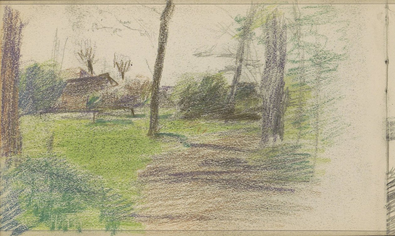 Vista di un sentiero da Johan Antonie de Jonge
