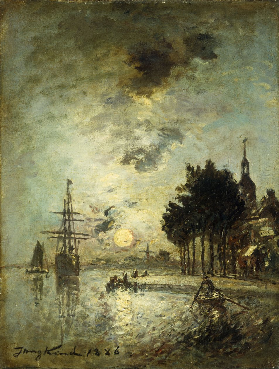 Chiaro di luna, 1886 da Johan Barthold Jongkind