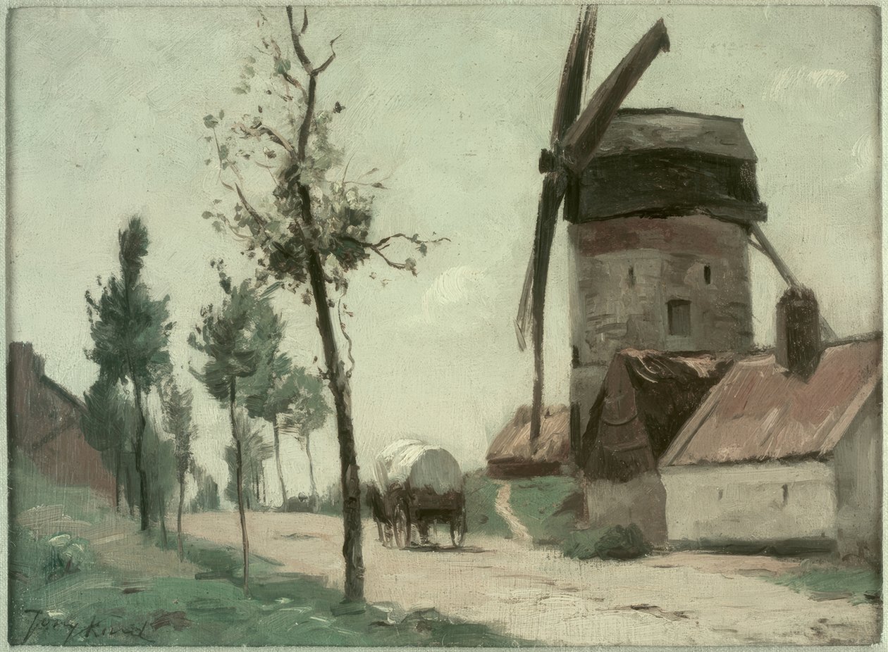 Strada con mulino da Johan Barthold Jongkind