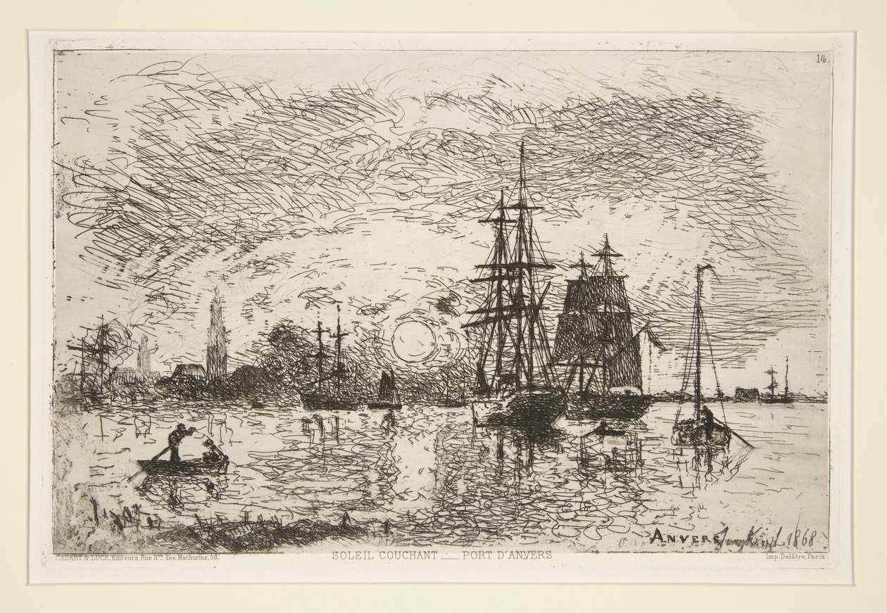 Soleil Couchant - Port d da Johan Barthold Jongkind