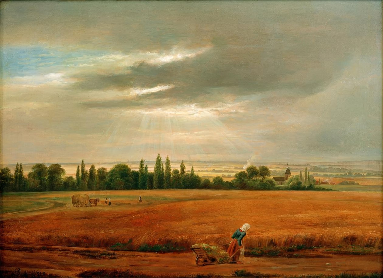 Campi di grano vicino a Dresda da Johan Christian Dahl