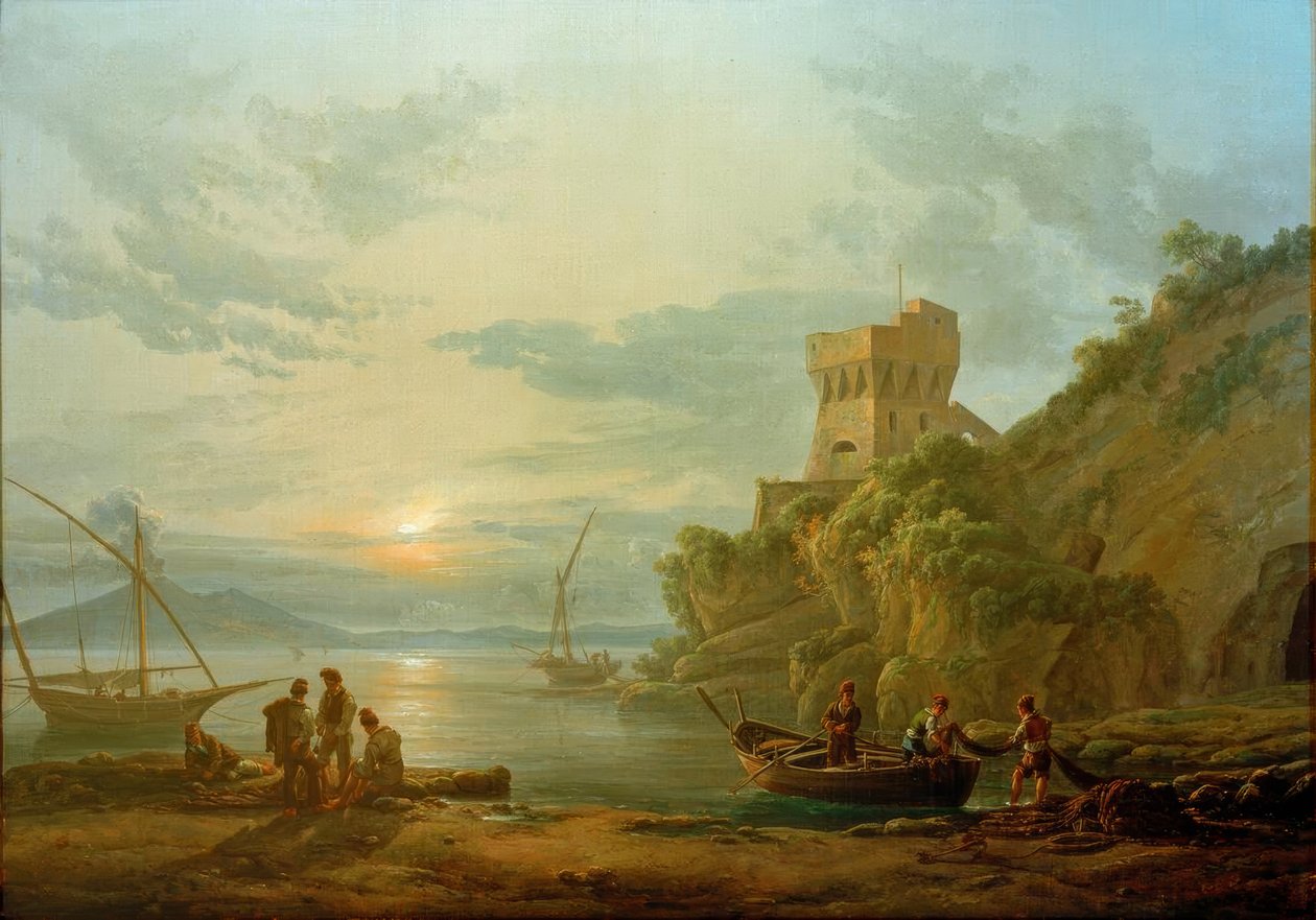 Costa vicino a Castellamare nella nebbia mattutina da Johan Christian Dahl