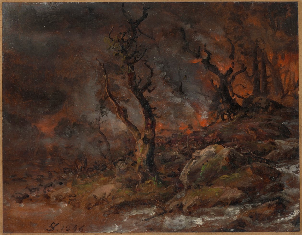 Incendio forestale da Johan Christian Dahl