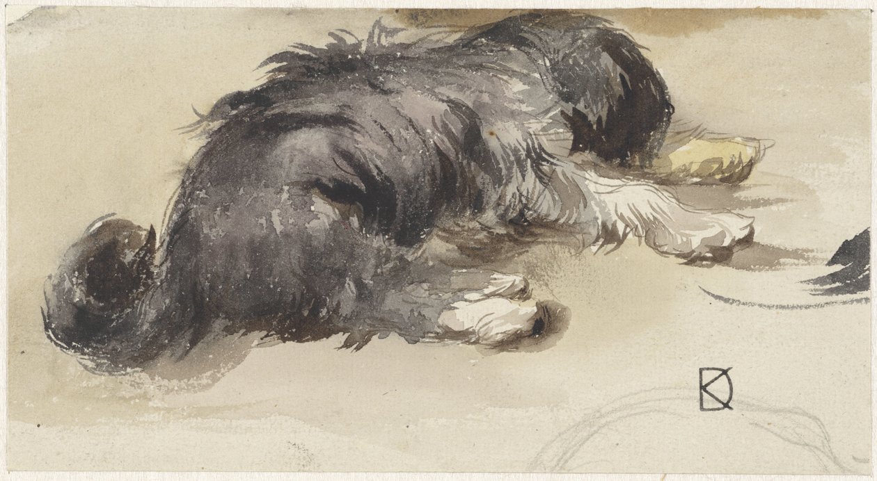 Cane che dorme, visto da dietro da Johan Daniël Koelman