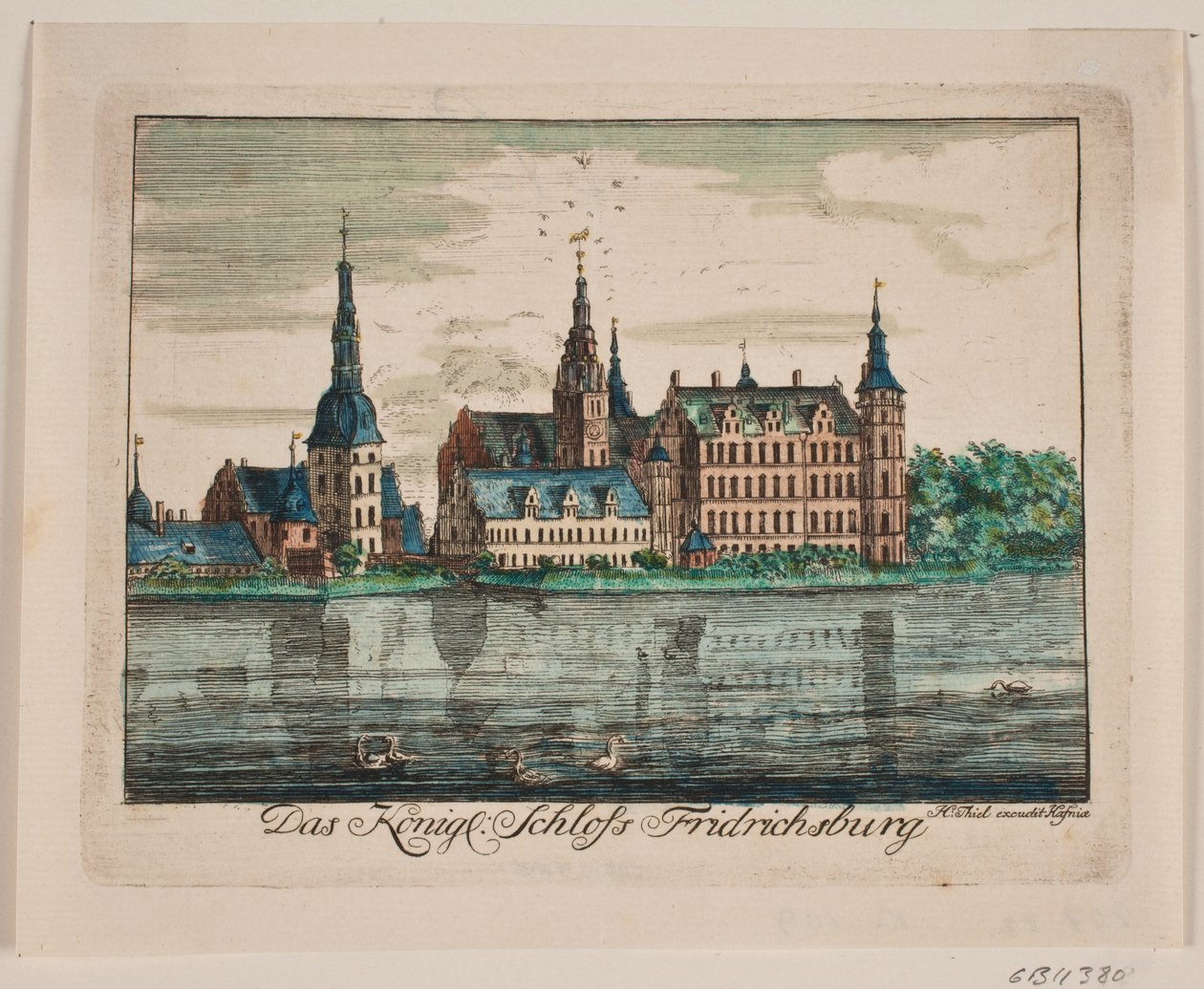 Castello di Frederiksborg da Johan Herman Thiele