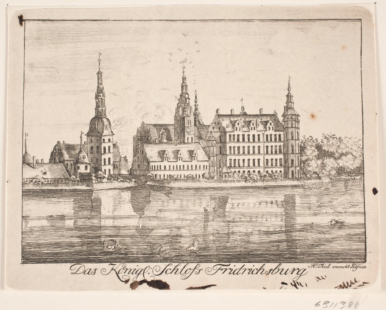 Castello di Frederiksborg da Johan Herman Thiele