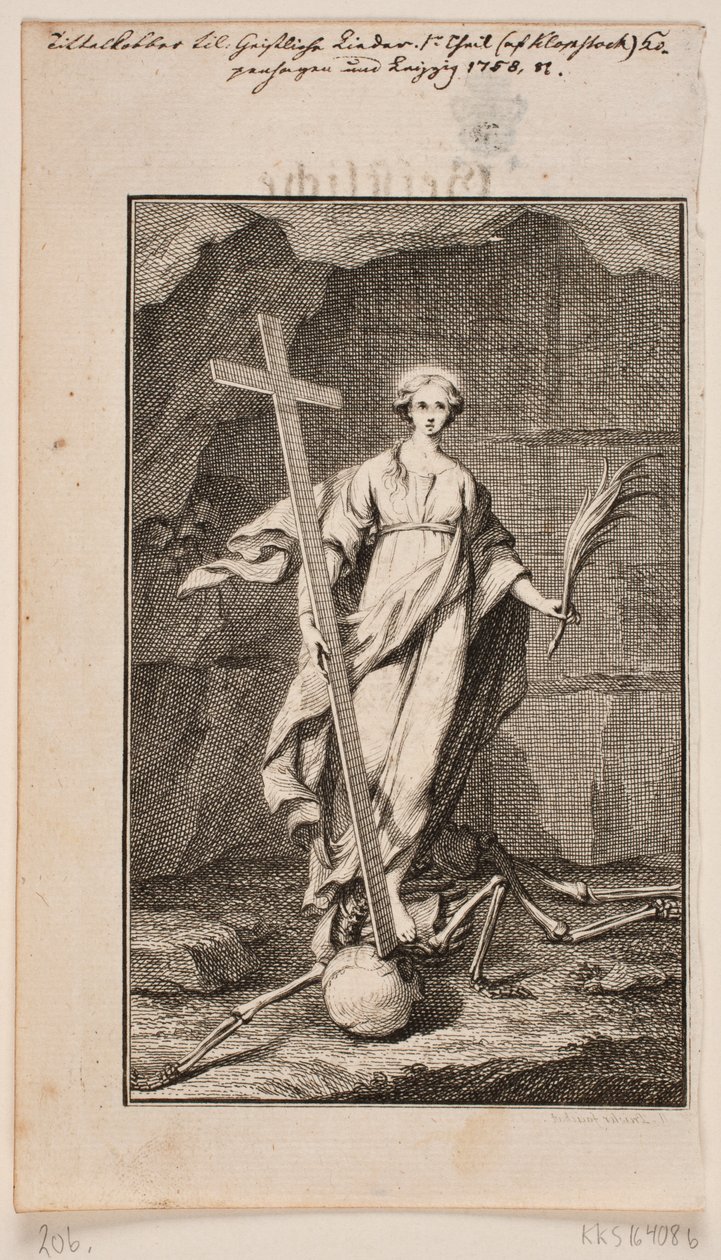 "La religione". Frontespizio per Geistliche Lieder da Johan Martin Preisler
