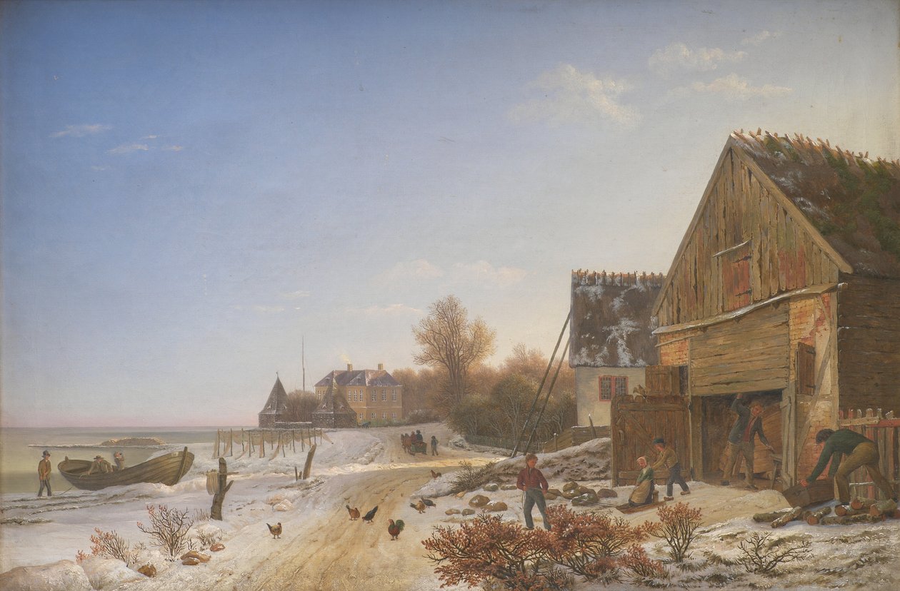 Strada costiera a Vedbæk. Pomeriggio invernale da Johan Stroe