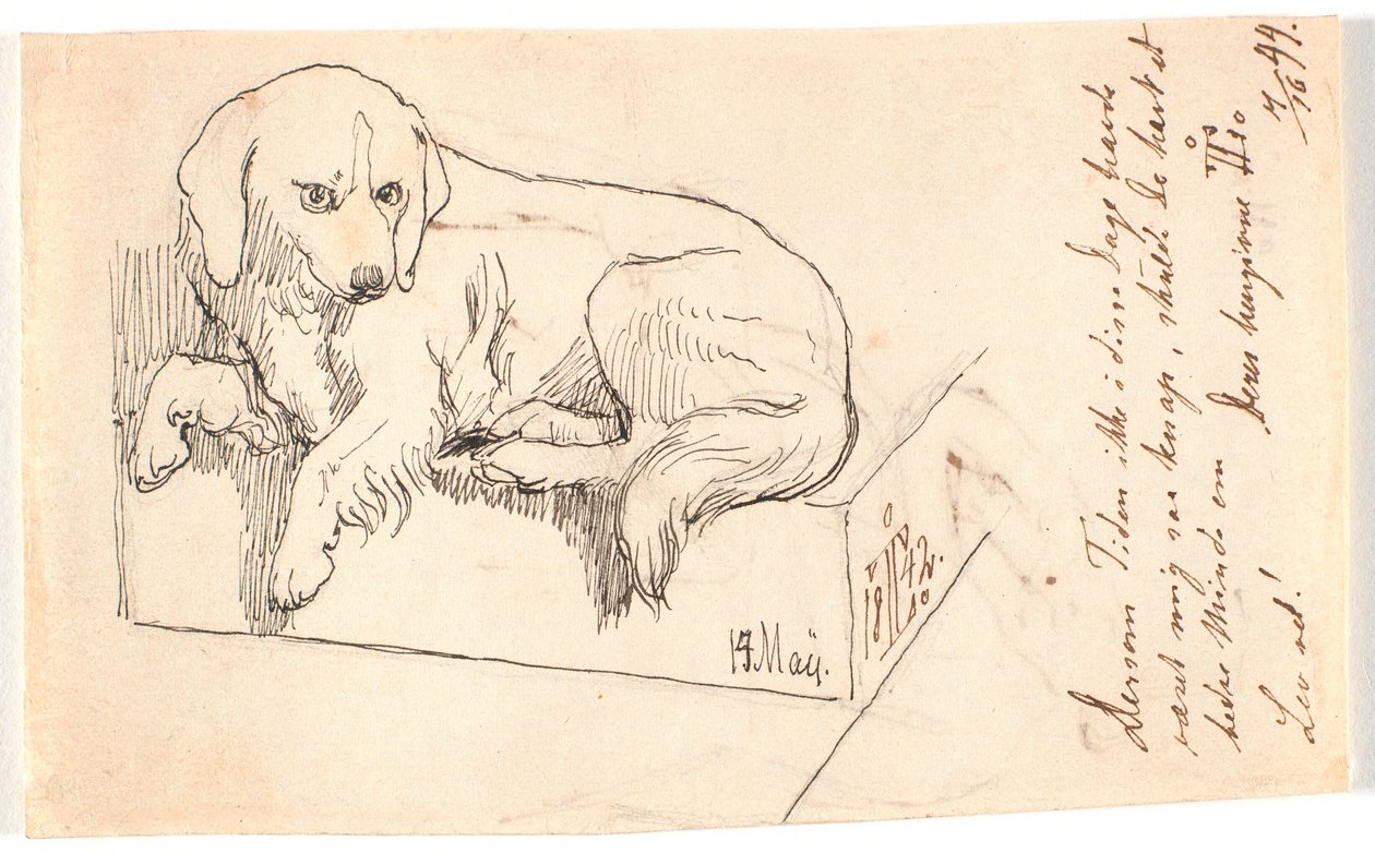 Cane sdraiato da Johan Thomas Lundbye