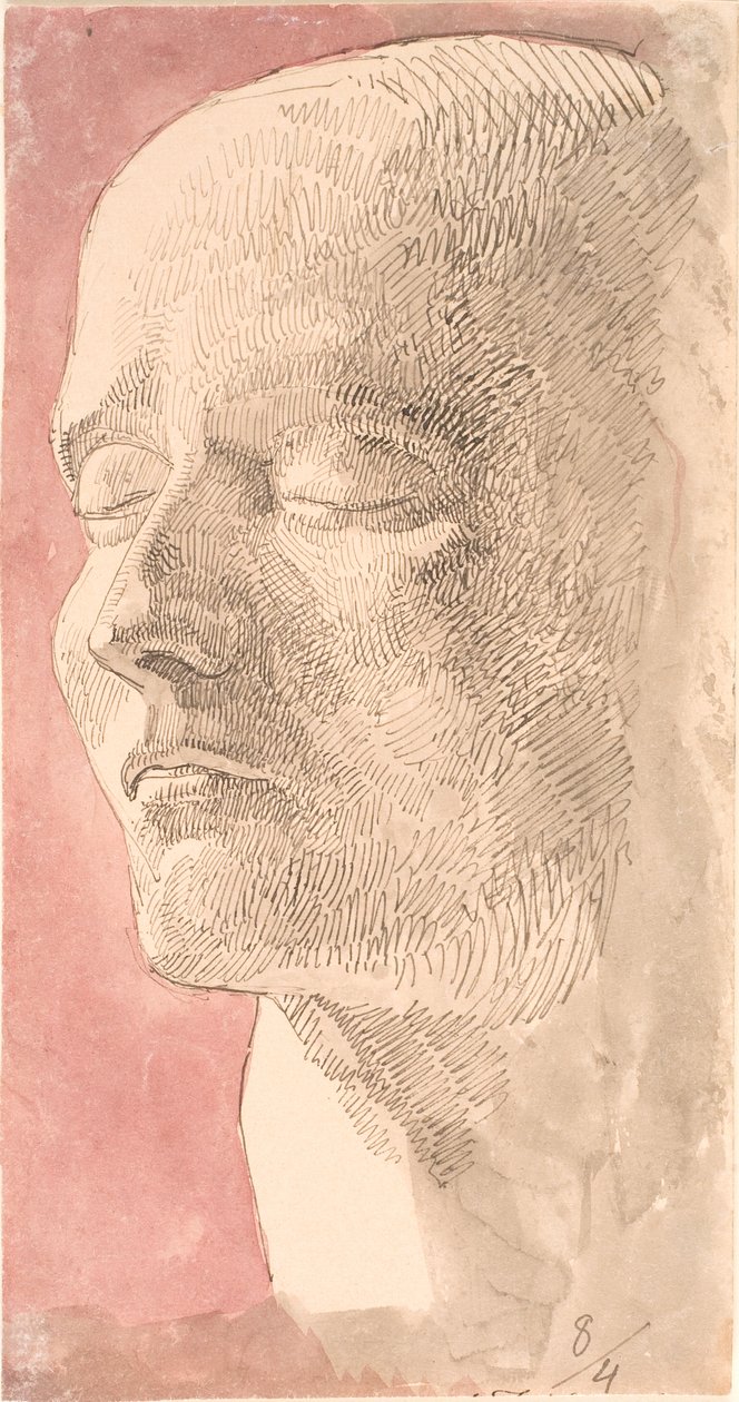 Studio dopo la maschera mortuaria di Napoleone da Johan Thomas Lundbye