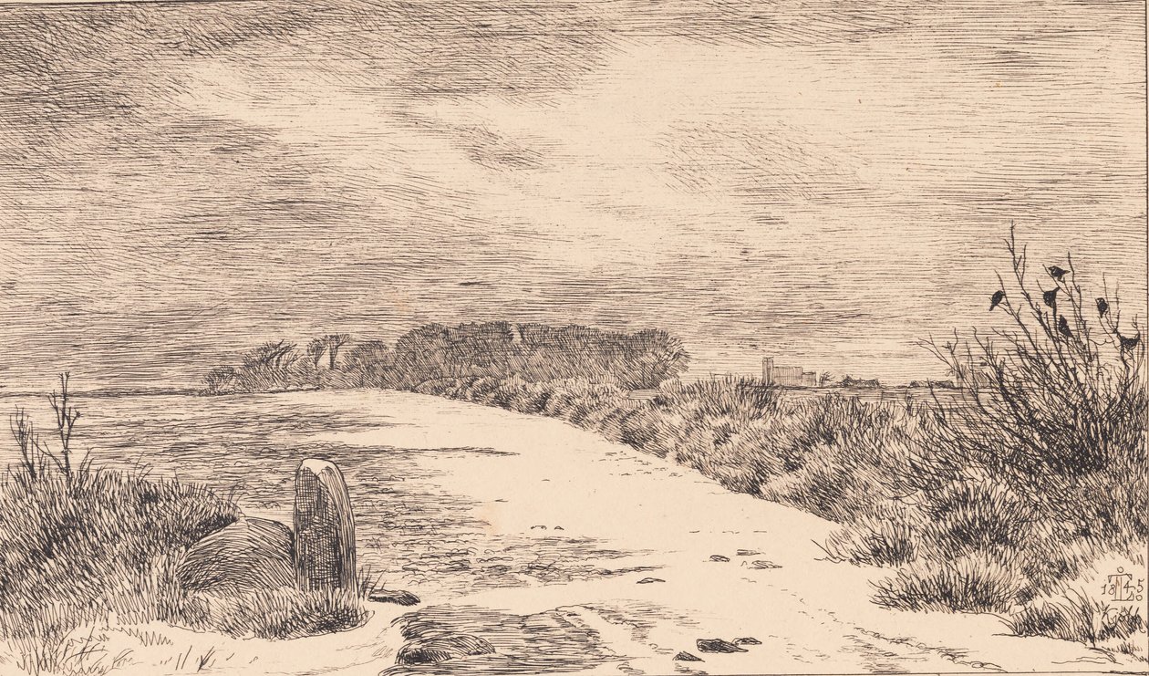 Ved Himlingøje, paesaggio invernale da Johan Thomas Lundbye