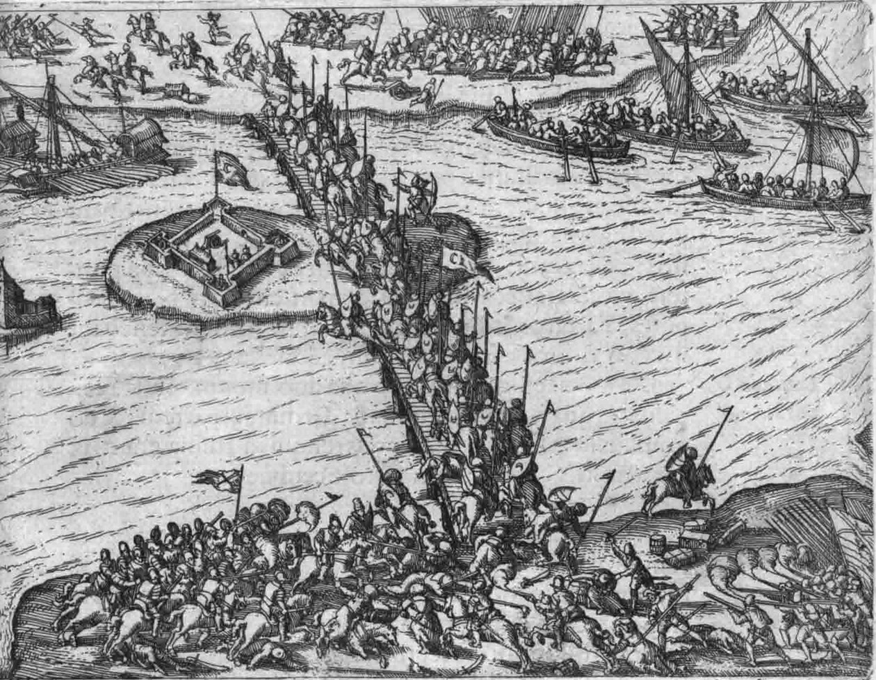Sigismondo Báthory che sconfigge i turchi a Giurgiu, ottobre 1595 da Johann Adam Lonicer