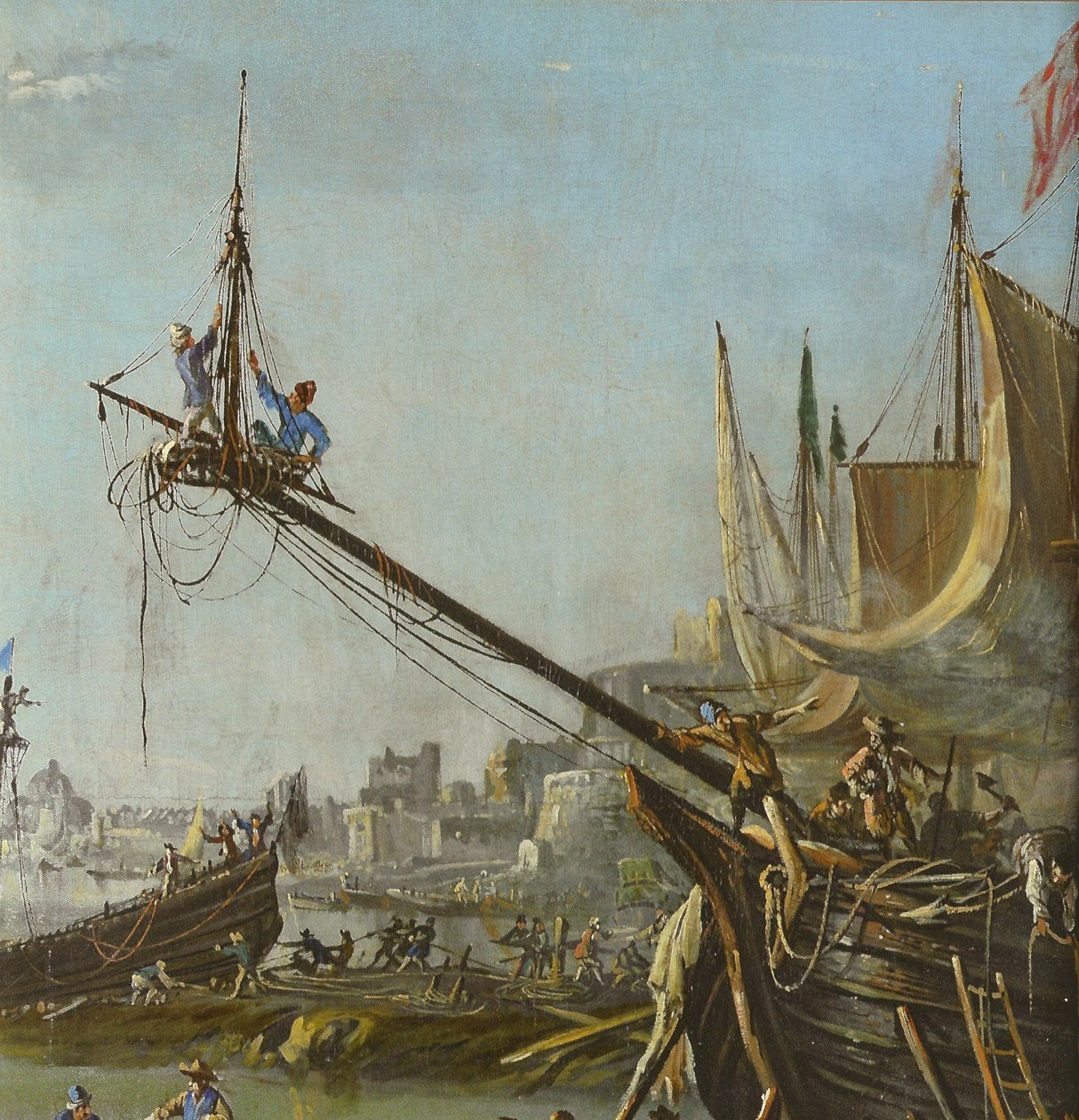Un porto marittimo da Johann Anton Eismann