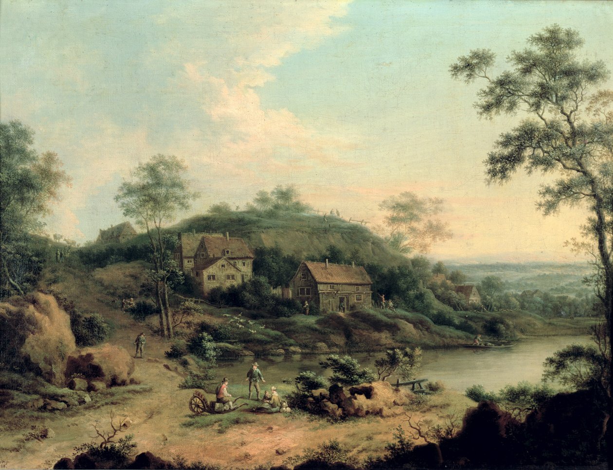 Paesaggio, 1758 da Johann Christian Vollerdt or Vollaert