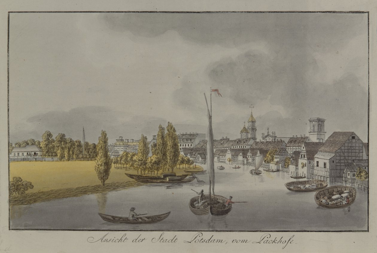 Veduta di Potsdam, c. 1796 da Johann Friedrich Nagel