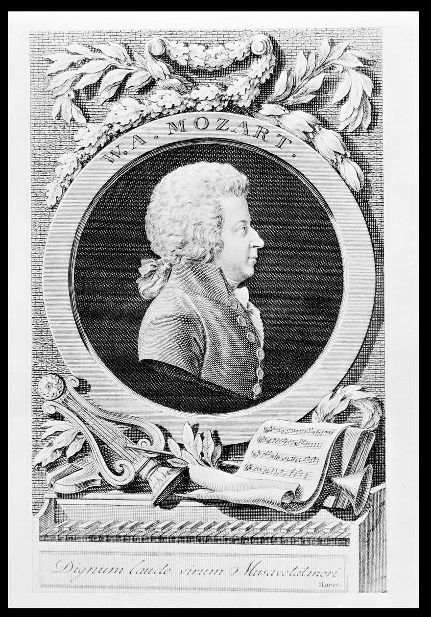 Memoriale a Wolfgang Amadeus Mozart, compositore austriaco da Johann Georg Mansfeld